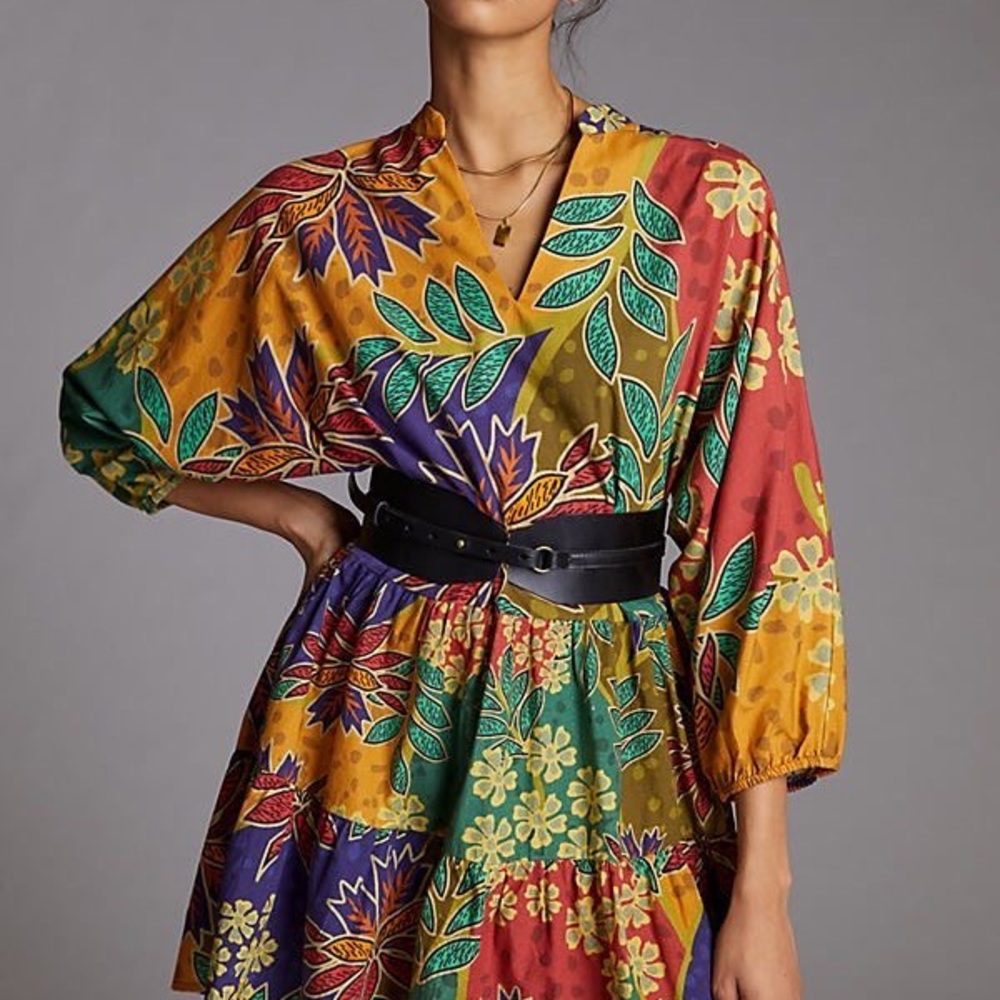 Anthropologie Flowy Mini Dress Conditions Apply - Picture 3 of 10